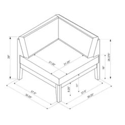 Summerlyn Corner Chair - Linon 24 Summerlyn Corner Chair - Linon -Linon GUEST 61644578 a763 4d40 a964 ba3fd1e437dd