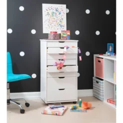 Cary 8 Drawer Rolling Storage Cart - Linon -Linon GUEST 62bef73a e8c9 4842 948a fd2802c24d0f