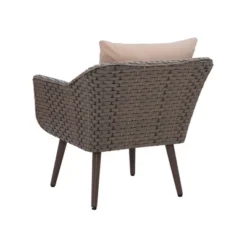 3pc Bertram Outdoor Wicker Conversation Set Gray - Linon -Linon GUEST 69a3206d a645 4a6d 986c 0826debbb2ec