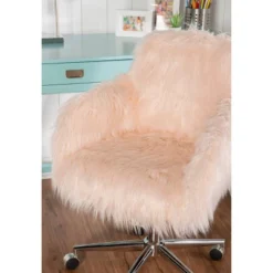 Fiona Chrome Base Office Chair - Linon -Linon GUEST 6ab16f1a cee8 4942 a062 43d2dbecbb39