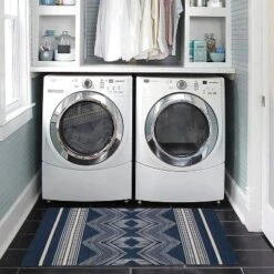 Lyerly Washable Outdoor Rug Navy/Ivory - Linon -Linon GUEST 6ac5afcb 3128 4cdb 8af7 b458190ed1aa