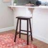 30" Saddle Barstool Wood Brown - Linon