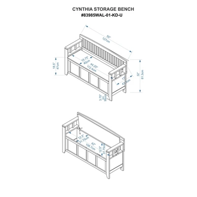 Cynthia Storage Bench - Linon 15 Cynthia Storage Bench - Linon - Image 13