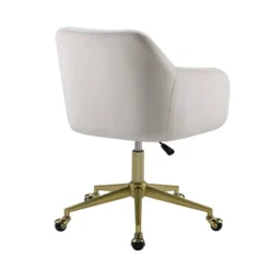 Imogen Quilted Office Chair Off White - Linon -Linon GUEST 74d28b4c cb7c 4a65 9d0a 68233148e923
