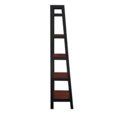 59.84" Calum 5 Shelf Bookshelf Black Cherry - Linon -Linon GUEST 750bc533 f386 4754 8522 117dcb015f1f