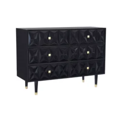 6 Drawer Geo Textured Dresser - Linon -Linon GUEST 77d76f8c e7d5 4a4e 8794 86d6fce2a3ea