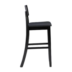 29" Torino Contemporary Barstool Hardwood/Black - Linon -Linon GUEST 780888c5 08e9 4761 a40b ff9568cab1f9