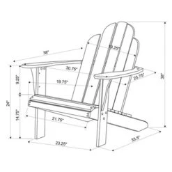 Adirondack Chair - Linon -Linon GUEST 790b3e1e aa47 45cb a2d3 7334cc3b3a82
