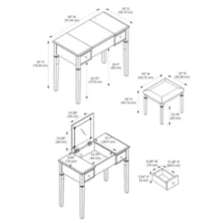 Camden Vanity Set Black Cherry - Linon 31 Camden Vanity Set Black Cherry - Linon -Linon GUEST 799a468b 34d6 4e5e ad44 7c69df68b282