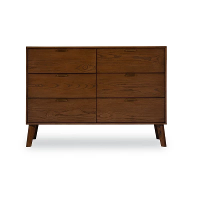 Reid Dresser Walnut - Linon 3 Reid Dresser Walnut - Linon