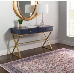 2 Drawer Campaign Desk - Linon -Linon GUEST 8003ab28 405b 4a06 9b7e 5322c897ec9c