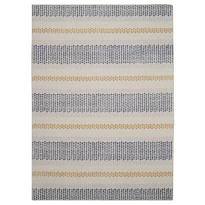 Maldon Washable Outdoor Rug Ivory/Blue - Linon 12 Maldon Washable Outdoor Rug Ivory/Blue - Linon - Image 11