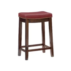 Claridge Leather Saddle Counter Height Barstool - Linon -Linon GUEST 8240ff70 74cc 4bdd a07c 8487f0f75bb6