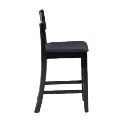 Torino Contemporary 24" Counter Height Barstool Hardwood/Black - Linon -Linon GUEST 883f8ba4 7c26 4913 afbf b4db0c28404b