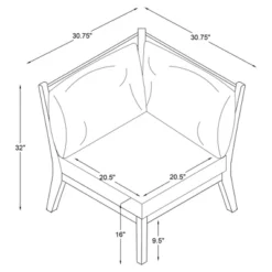Linon Melita Acacia Corner Chair Beige/Natural -Linon GUEST 8a1025cc 2be0 441e 8eb1 df49aeedb324