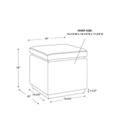 Lucinda Square Ottoman - Linon 24 Lucinda Square Ottoman - Linon -Linon GUEST 8a124314 26cb 4598 b2b8 ea2aabd17956