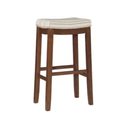 Claridge Rustic Backless Barstool - Linon -Linon GUEST 8bbfc171 98a3 4969 bafb a7479fd673ec