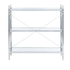 Pinnacle Floor Console Chrome - Linon 15 Pinnacle Floor Console Chrome - Linon -Linon GUEST 8c10556a 41b8 4178 9f22 a65d8ac87782