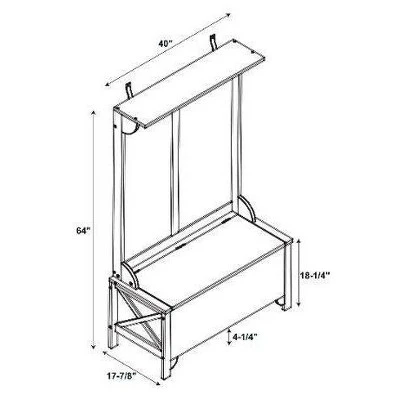 Anna Hall Tree Black - Linon 14 Anna Hall Tree Black - Linon - Image 12