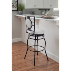 Teagan Adjustable Stool Black - Linon -Linon GUEST 909506cf 4b13 488c 9125 e2a70e828f89