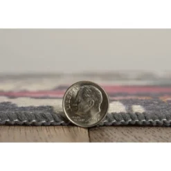 Govan Washable Outdoor Rug Ivory/Charcoal - Linon -Linon GUEST 92b420fe 5a9a 49b7 b10b e6aa662637ef