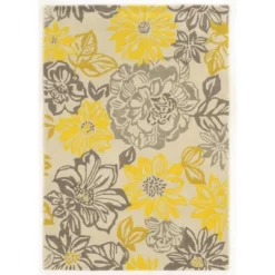 Trio Collection Rug Garden Party Gray - Linon -Linon GUEST 92e91dff cc12 47b6 a94e 44089156f41e