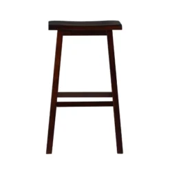 30" Saddle Barstool Wood Brown - Linon -Linon GUEST 987978f4 c8e5 46d2 8bbf cfebfb4e9fdb