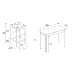5pc Lancer Faux Marble Tavern Set - Linon -Linon GUEST 98d42823 10d5 4e47 aee4 6f6042e124cf