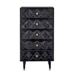 5 Drawer Geo Textured Chest - Linon