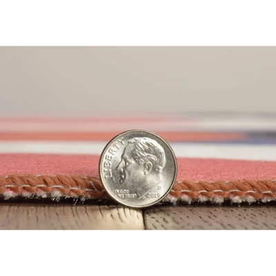 Rexford Washable Outdoor Rug Orange/Pink - Linon 7 Rexford Washable Outdoor Rug Orange/Pink - Linon - Image 5