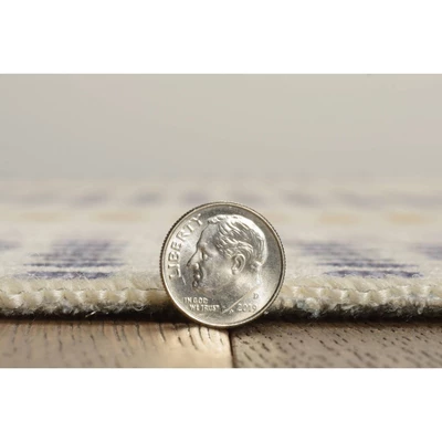 Maldon Washable Outdoor Rug Ivory/Blue - Linon 6 Maldon Washable Outdoor Rug Ivory/Blue - Linon - Image 5