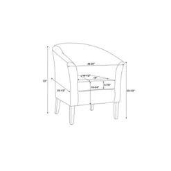 Simon Club Chair - Linon -Linon GUEST 9a1ca2b1 d2fc 418a a627 979b832362bd