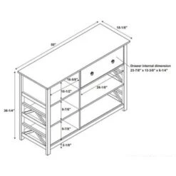 Titian Tall TV Stand For TVs Up To 50" Light Brown - Linon -Linon GUEST 9c7318b7 c146 44ff 8fb0 24d36c1f3cab