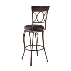 29.9" Circles Back Barstool Metal/Brown - Linon -Linon GUEST 9dddd6e9 4e7f 4b51 b009 8460ec995d09