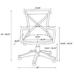 Carson Café Office Chair Gray - Linon -Linon GUEST 9fbc08d8 c9ae 4efb aaf2 3d4b82f831a2