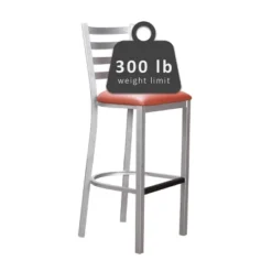 2pc Baxter Metal Barstools Silver/Peach - Linon -Linon GUEST a031bc02 1137 46f7 bb39 fd7a50d0d833