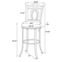 Colton Barstool Brown - Linon -Linon GUEST a1d426a8 56b5 4bc7 b6b5 a1eeda70373b