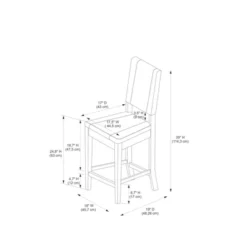 24" Milano Counter Height Barstool - Linon -Linon GUEST a351be44 29f6 4fd4 b09e 7f27f1dad0fe