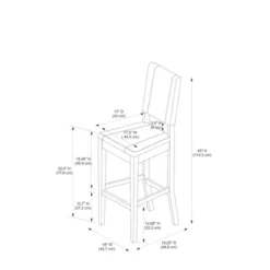 Milano Padded Barstool Upholstered Seat & Back - Linon -Linon GUEST a4ae90ca 3ae7 4415 9042 da2a3a377f27