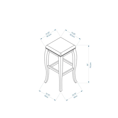 San Francisco Backless Faux Leather Barstool Wood Caramel - Linon 6 San Francisco Backless Faux Leather Barstool Wood Caramel - Linon - Image 4