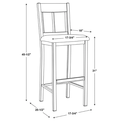 Edwina Metal Barstool Black - Linon 10 Edwina Metal Barstool Black - Linon - Image 8
