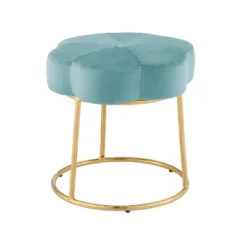 Seraphina Ottoman Stool Teal - Linon -Linon GUEST acdb1eb5 2be6 455d 9a60 92172be089e4