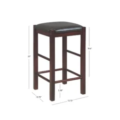 Set Of 2 Lancer Backless Faux Leather Counter Height Barstools - Linon -Linon GUEST ae30b545 2ce7 4bc5 9d3d eaf95feb4c38