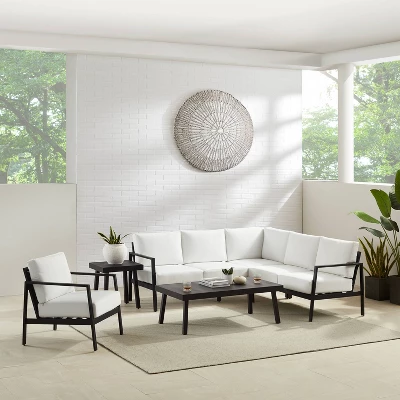 Linon Aluminum Rectangle Lark Coffee Table Black 7 Linon Aluminum Rectangle Lark Coffee Table Black - Image 5