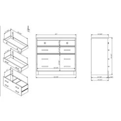 Vanessa 3 Drawer Bookcase Chest Natural - Linon -Linon GUEST b4053fc3 5949 49df a2f1 d6f550ef7c6f