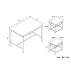 3pc Betty Pub Dining Sets Wood/Brown - Linon -Linon GUEST b41140cf de1c 4143 a4dd e57aa7d1ddab