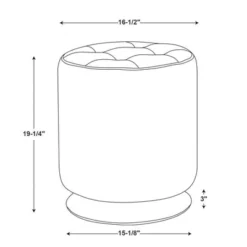 Stevens Swivel Ottoman - Linon -Linon GUEST b446acde 97f9 4d82 b974 f6fb57f34c64