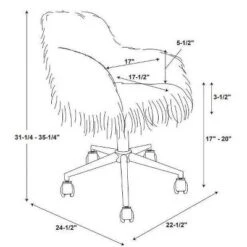 Fiona Chrome Base Office Chair - Linon -Linon GUEST b4a8ebd0 740d 4212 8154 bbaaa0654547
