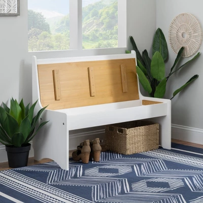 Large Merrill Back Rest Bench - Linon 13 Large Merrill Back Rest Bench - Linon - Image 11