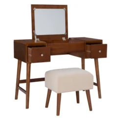 Viola Vanity Set Brown - Linon -Linon GUEST b639e76e 5c28 431b 9c4c 7bc1311d9d3d